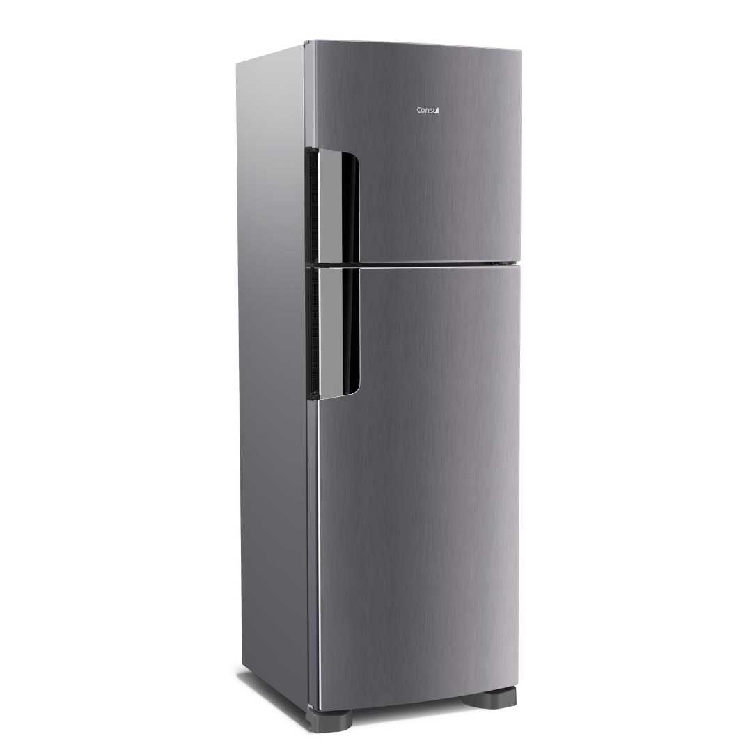 REFRIGERADOR CONSUL FROST FREE DUPLEX 386 LITROS COM ALTURA FLEX COR  INOX  CRM44AK